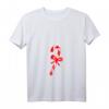 Damen Weihnachtsdeko T-Shirt mit Zuckerstange im V-Ausschnitt – Festliches Design für Kinder, Partner und Christliche Weihnachten