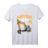 Kinder Bagger Geburtstag Achtung Ich bin 4 Jahre Baustelle T-Shirt - Lustiges Geschenk für Vierjährige Jungen mit Baumaschinen-Fan