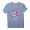 Einhorn Kindergeburtstag T-Shirt für Mädchen - Lustiges Geschenk zum 5. Geburtstag mit Spruch «Vorsicht 5 ich kann alles ich weiß alles»