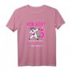 Einhorn Kindergeburtstag T-Shirt für Mädchen - Lustiges Geschenk zum 5. Geburtstag mit Spruch «Vorsicht 5 ich kann alles ich weiß alles»