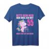 Bitte kein Neid gut aussehe 55 Jahre Einhorn T-Shirt - Lustiges Geburtstagsgeschenk für 55-Jährige Frauen & Männer