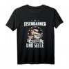 Eisenbahner Mit Herz & Seele Zugführer Lokomotive T-Shirt – Perfektes Geschenk für Eisenbahnliebhaber, Zugführer & Lokomotivfans